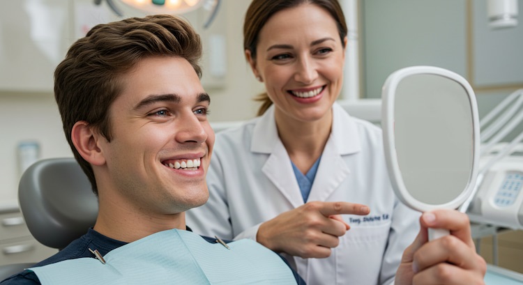 Dental veneers as an option to restore a broken tooth