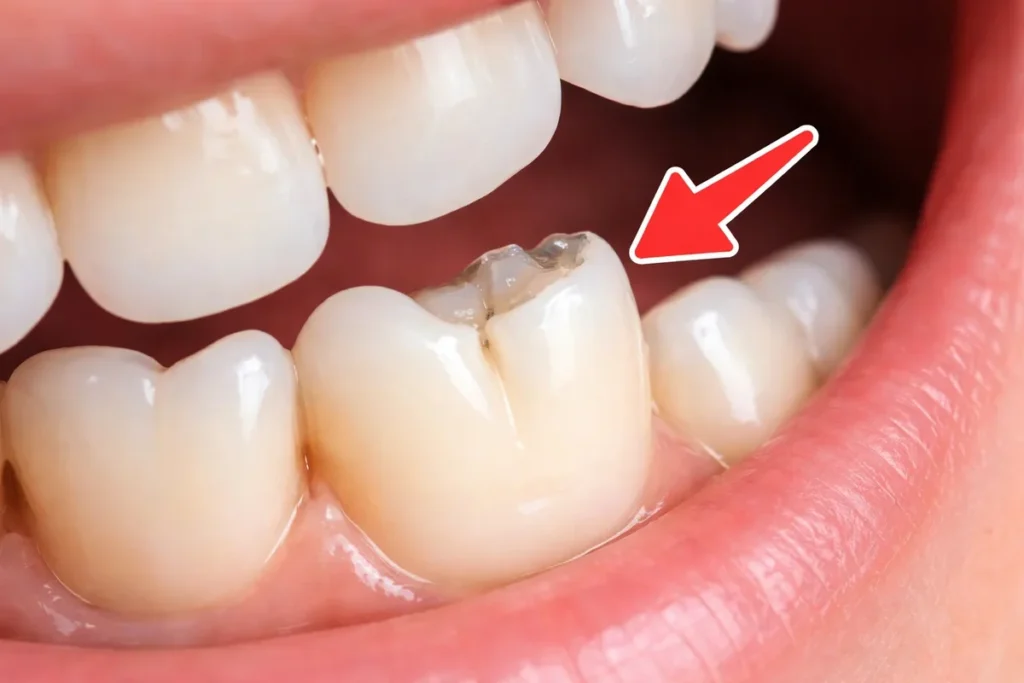 signs of a cracked crown
