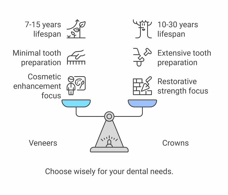 Veneers vs Crowns