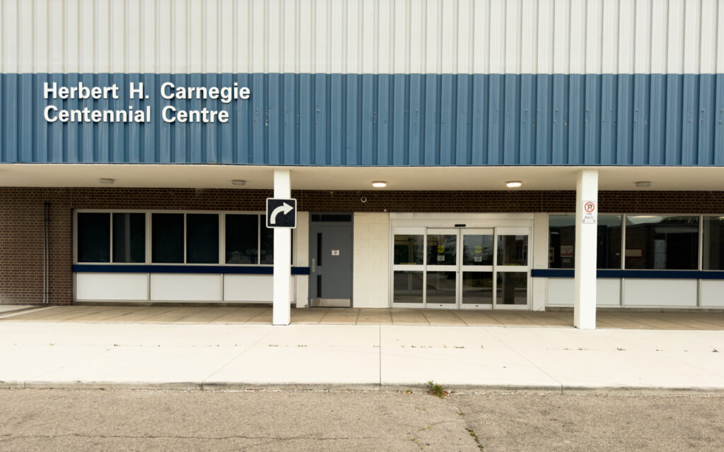 Entrance to Herbert H Carnegie Centennial Centre.