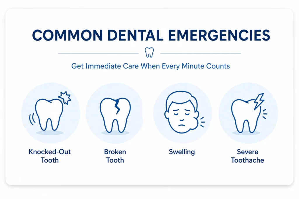 Common dental emergencies treated at our North York clinic