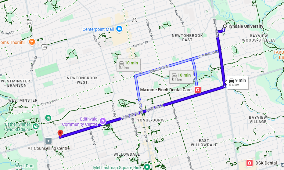 A Short Drive From the Bayview Campus